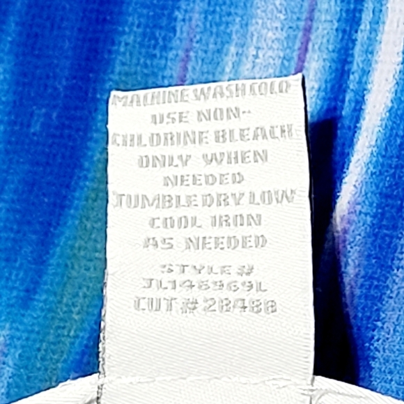 Dressbarn Blue White Purple 12 Panel Skirt (18/20) - Picture 6 of 8